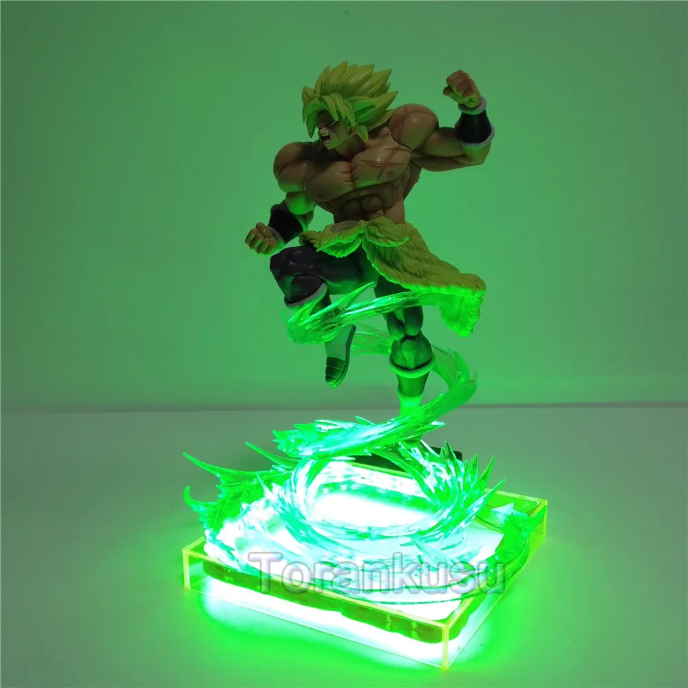 Dragon Ball Z Broly фигурки Супер Saiyan Broli аниме 3D Светодиодная фигурка игрушки модель Рождественский подарок визуальный коллектор Figma Juguetes