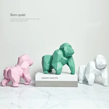 

Modern Abstract Orangutan Sculpture Geometric Resin Orangutan Statue Wildlife Decor Gift Craft for Ornament Accessories Furnis