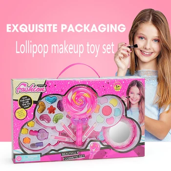 

Children Makeup Toy Set Lollipop Safe Nontoxic Girl Dress Up Girl Toy Set Gift