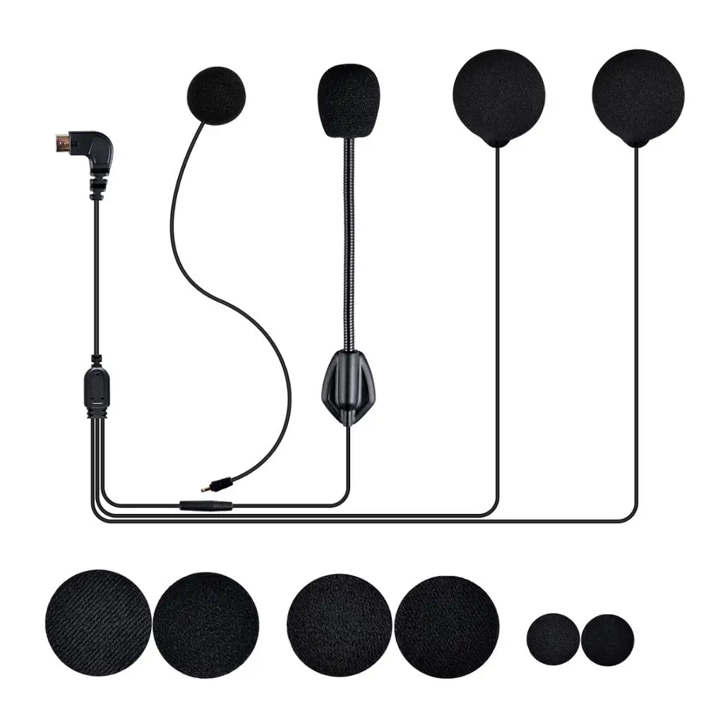 цена Fodsports Headset Earphone with Microphone For FX6 Motorcycle Helmet Bluetooth Intercom