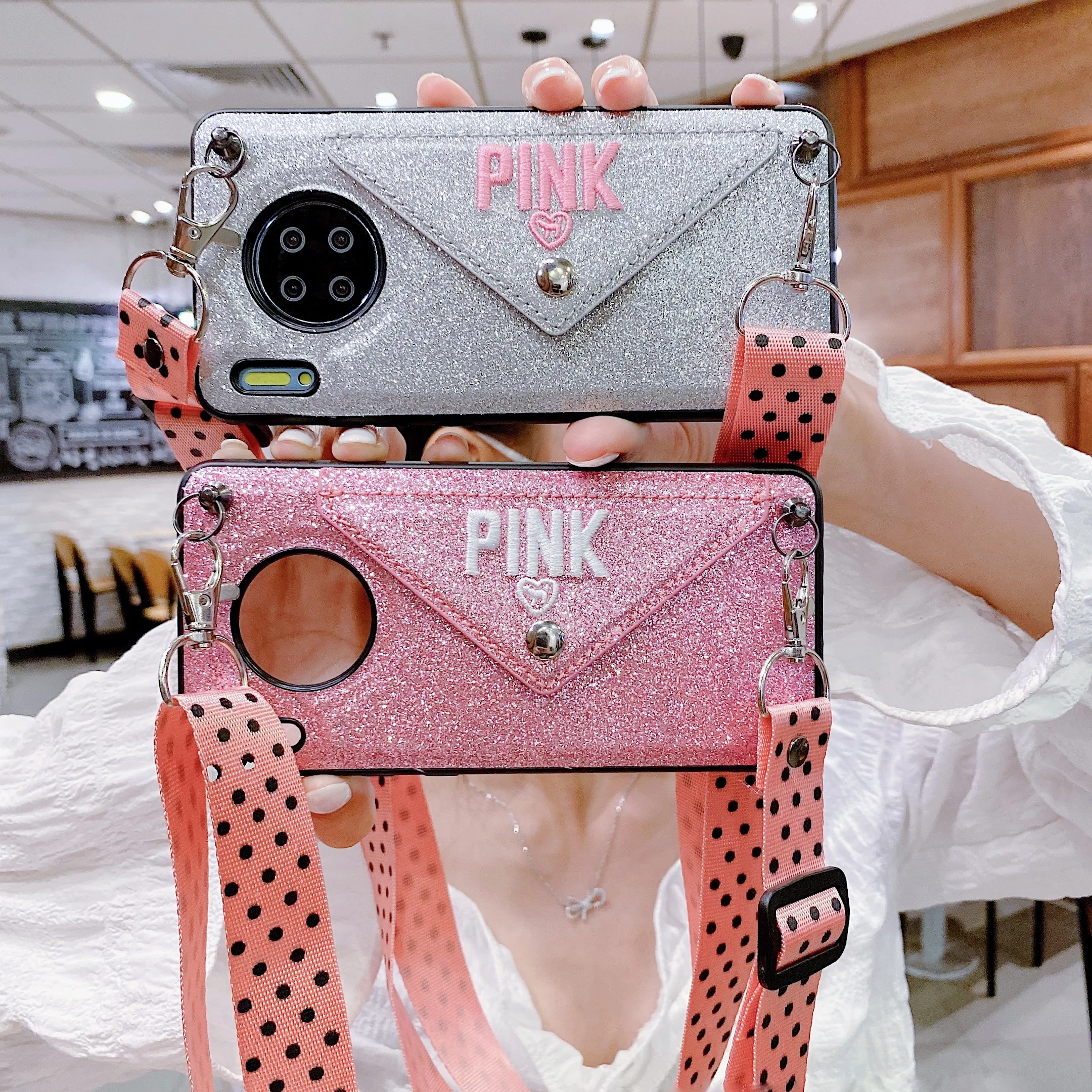 

pink embroidery pattern phone case for iphone 11 pro max case for iphone 6 6s 7 8 plus x xr xs max cover For huawei for Samsung