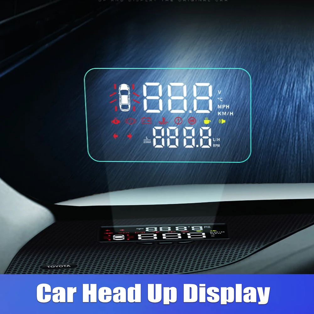 Для Toyota Prado 2009 2010 2011 2012~ безопасный экран для вождения OBD проекционный Спидометр лобовое стекло автомобиля HUD Дисплей