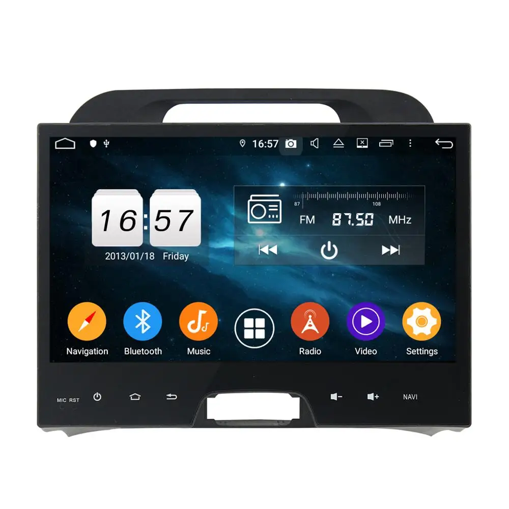 9 дюймов 4+ 32G Android 9,0 автомобильный мультимедийный плеер для KIA SPORTAGE 2010-2012 с gps Wifi без DVD
