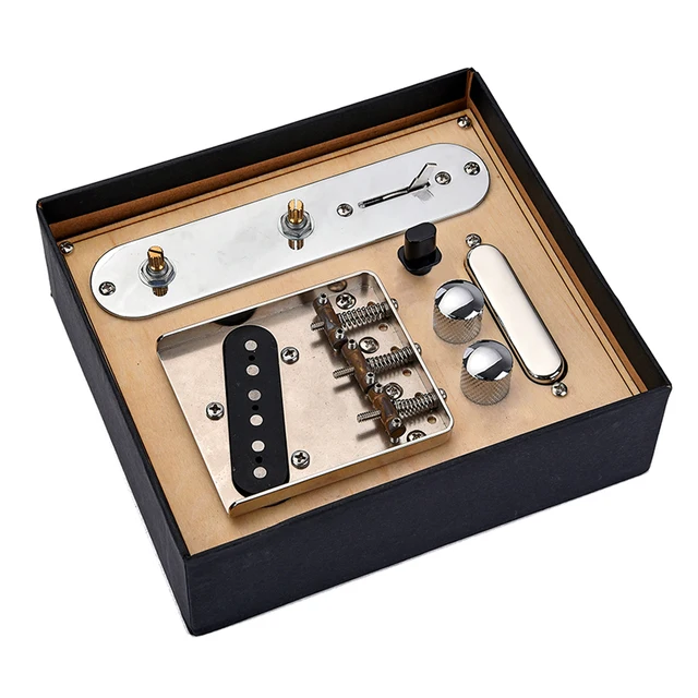 Chrome Telecaster Bridge Loaded 3 Saddle Bridge W/ Pickup Assembly Iron Line Plate Set For TL Guitar Instrument Parts Accessory