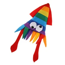 Красочная шапка «кальмар» осьминог шляпа вечерние Головные Уборы Костюм Марди Грас