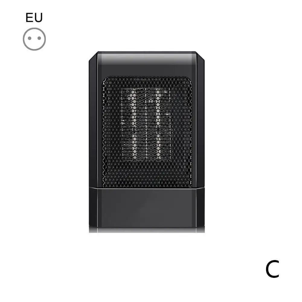 Black EU Plug Мини 500 Вт Портативный Керамический нагреватель Электрический охладитель горячий вентилятор зимний нагреватель - Цвет: Black EU Plug