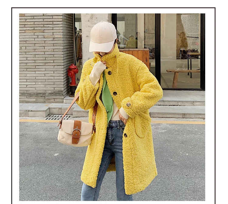 Пальто из смешанного овечьего меха, женское длинное пальто, зимнее бархатное плотное теплое длинное пальто из искусственного меха, женская верхняя одежда TFURA2