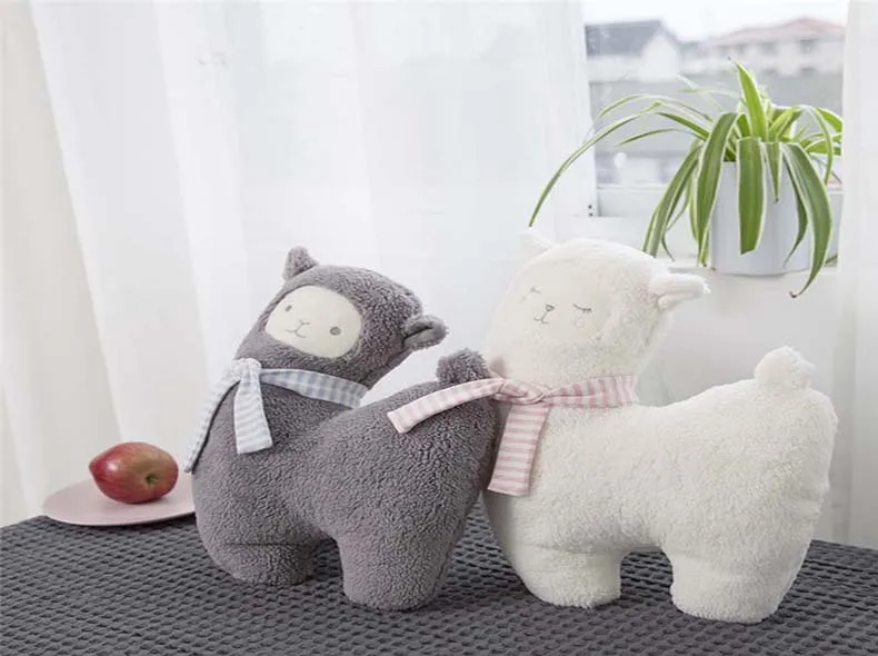 1 шт. 43 см Alpacasso стоя мягкие игрушки Kawaii овца Альпака плюшевые игрушки, забавные мягкие животные лошадка с куклой дети девочки Рождественский подарок