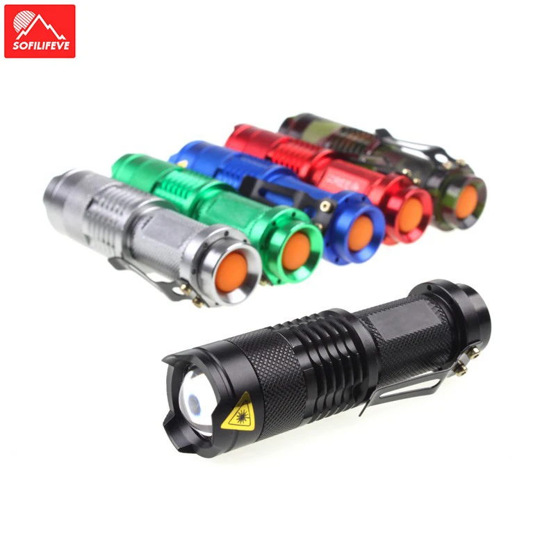 

USB Rechargable Mini LED Flashlight 3 Lighting Mode Waterproof Torch Telescopic Bicycle Flashlight Portable for Night Lighting