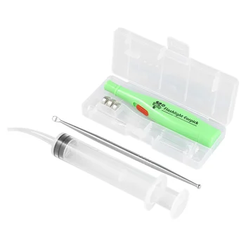 

1 Set Flashing Ear Cleaning Tools Set Stainless Steel Ear Pick Ear Cleaning Supplies Home Gadget for Home Travel (Random Color)