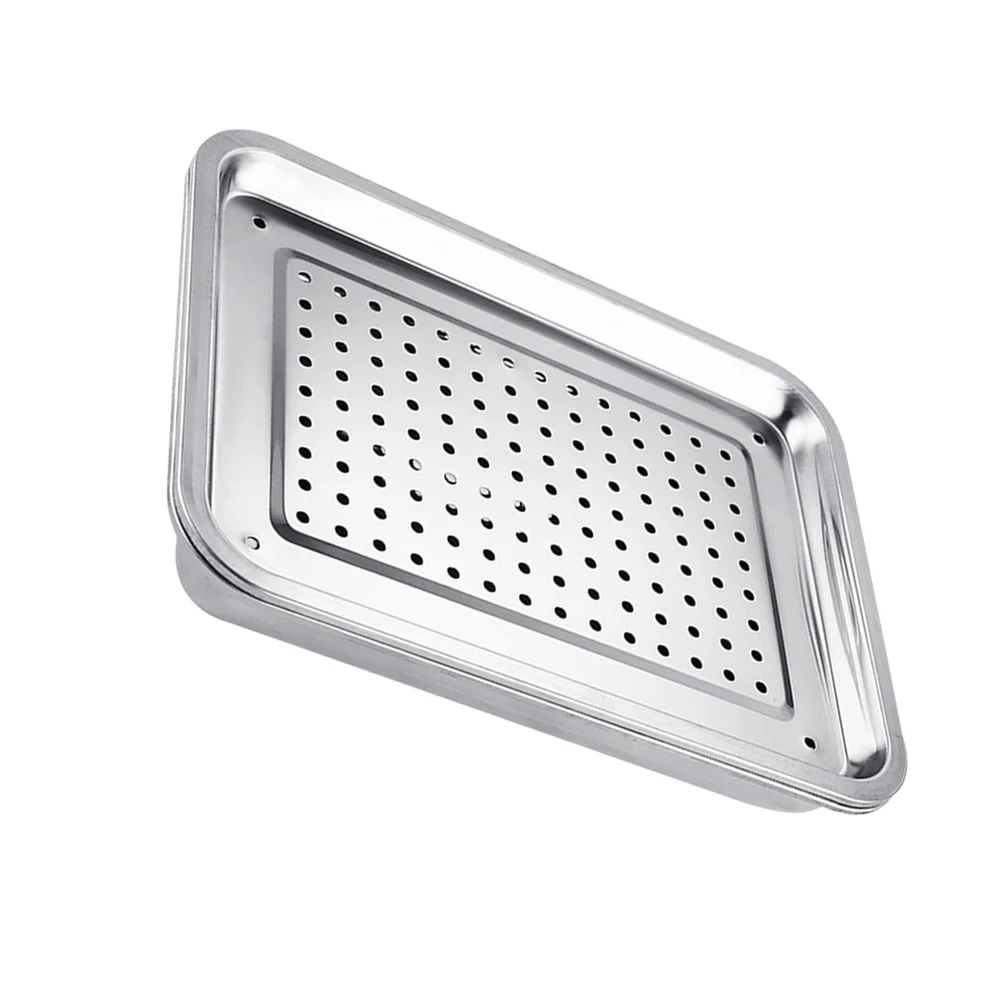 Stainless Steel Tea Cup Tray Household Plate Japanese Style Hollow Holder for Home Teahouse (36x27cm) | Дом и сад