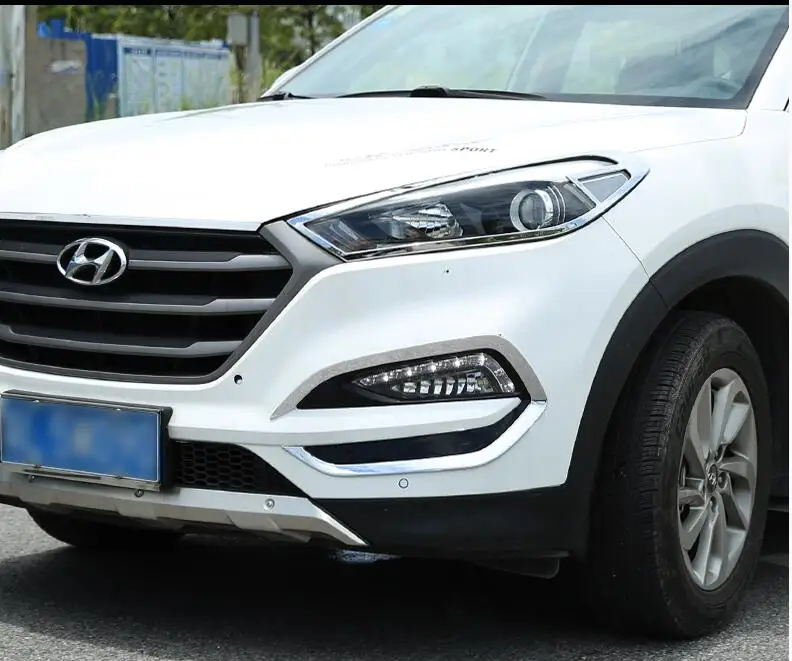 ABS хромированная лампа заднего противотуманного фонаря Накладка для hyundai Tucson- автомобиля-Стайлинг автомобиля-Чехлы