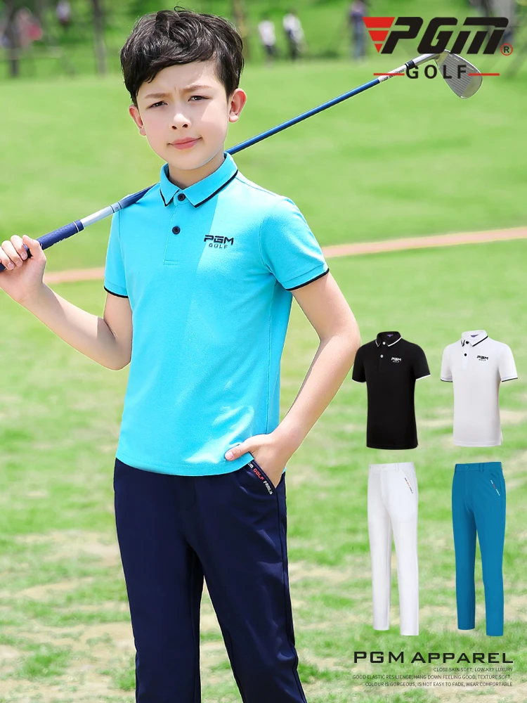 Ropa Golf para niños, camiseta de manga corta poliéster, pantalones, traje deportivo para de primavera y verano - AliExpress