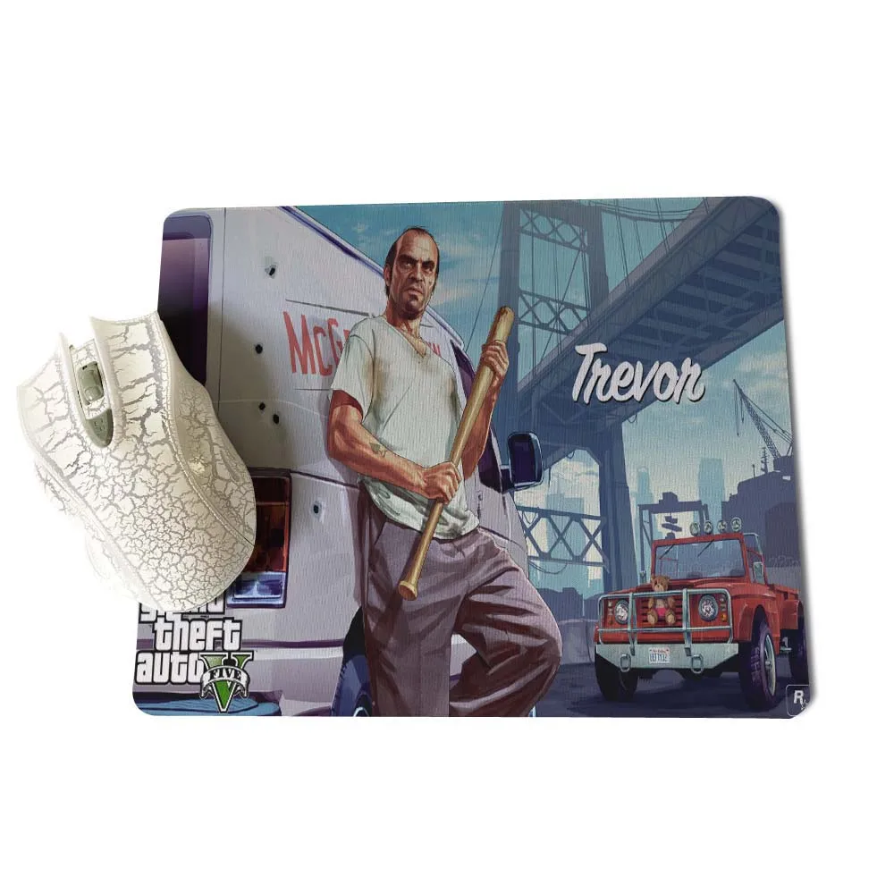 GTA V Trevor Van картинка Противоскользящий резиновый коврик для мышки коврик для мыши не оверлок коврик для мыши