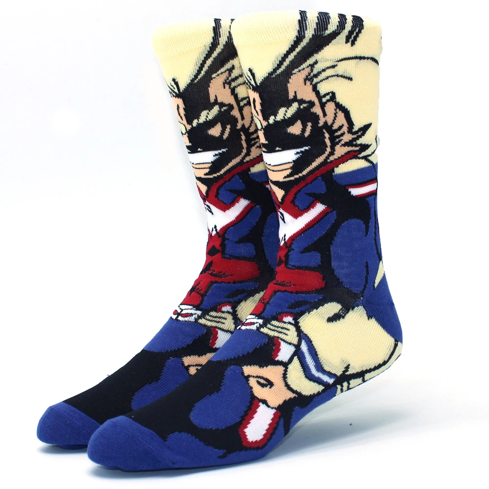 Чудо мужские носки Харадзюку мультфильм аниме забавные носки хип-хоп супер герой модные новые мужские и женские дышащие хлопковые носки - Цвет: 24