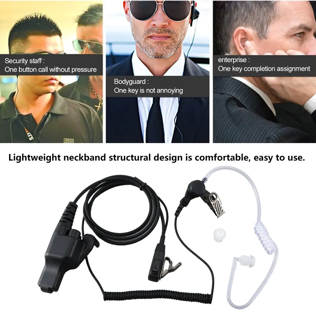 For Motorola XTS3000 Walkie talkie Headset Throat Mic Vacuum Sound Transmission CS Headset Extendable Throat Microphone