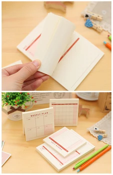 

Notebook Weekly Monthly Planner School Office Memorandum Notebook Post Sticky Creative Notes Memo Pads
