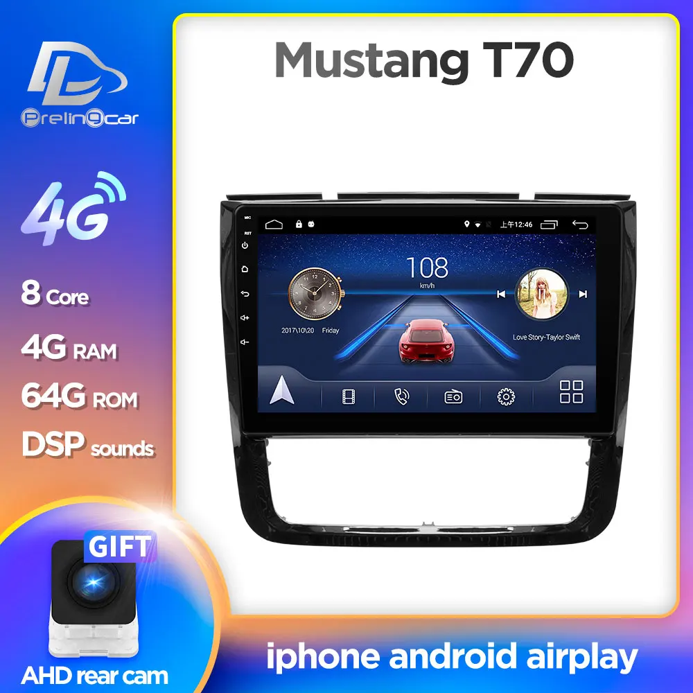 Android 10,0 4G Lte Автомобильный мультимедийный навигатор GPS плеер для Ford Mustang T70 IPS экран радио Android 10,0 4G Lte Автомобильный мультимедийный навигатор GPS плеер для Ford Mustang T70 IPS экран радио