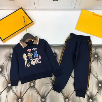 

2020 New Autumn Winter Kids Clothing Set Dark Blue for Toddler Boys Kids Clothing set Causal Brand Sports Children Wear
