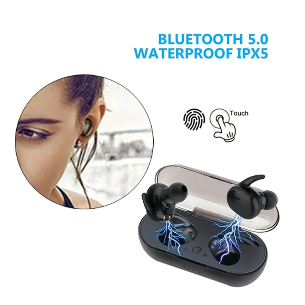 Y30 In-Ear Bluetooth 5.0 Earphone Earbuds Good Sound Touch Control Waterproof IPX5 Headphones Voice Cancel Earpiece Ear Bud Y30 In-Ear Bluetooth 5.0 Earphone Earbuds Good Sound Touch Control Waterproof IPX5 Headphones Voice Cancel Earpiece Ear Bud