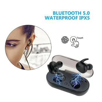

Y30 Bluetooth 5.0 TWS Earphone Earbuds Good Sound Touch Control Waterproof IPX5 Headphones In-Ear Voice Cancel Earpiece Ear Bud