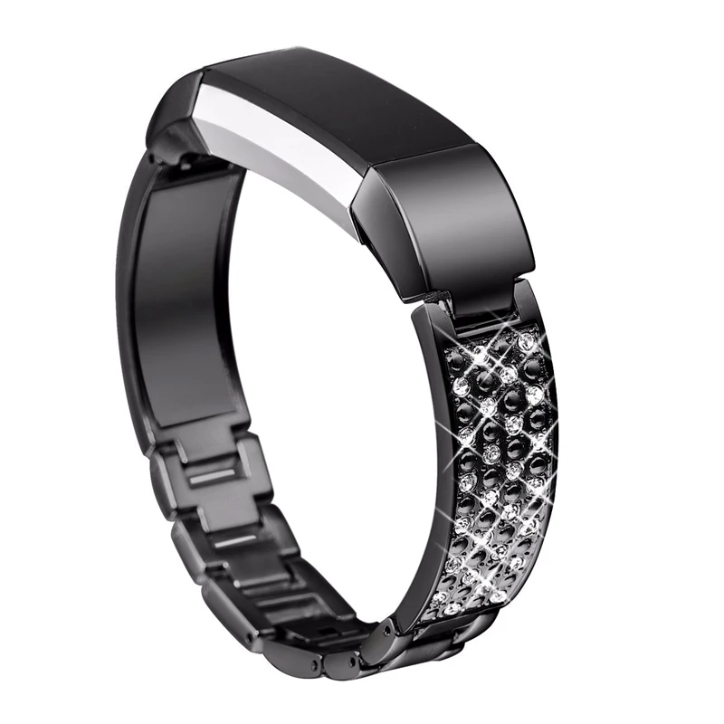 

Watch Band Replacement Diamond Metal Strap Elegant Wrist Band Circle Design Watch Band for Fitbit Alta/Alta Hr