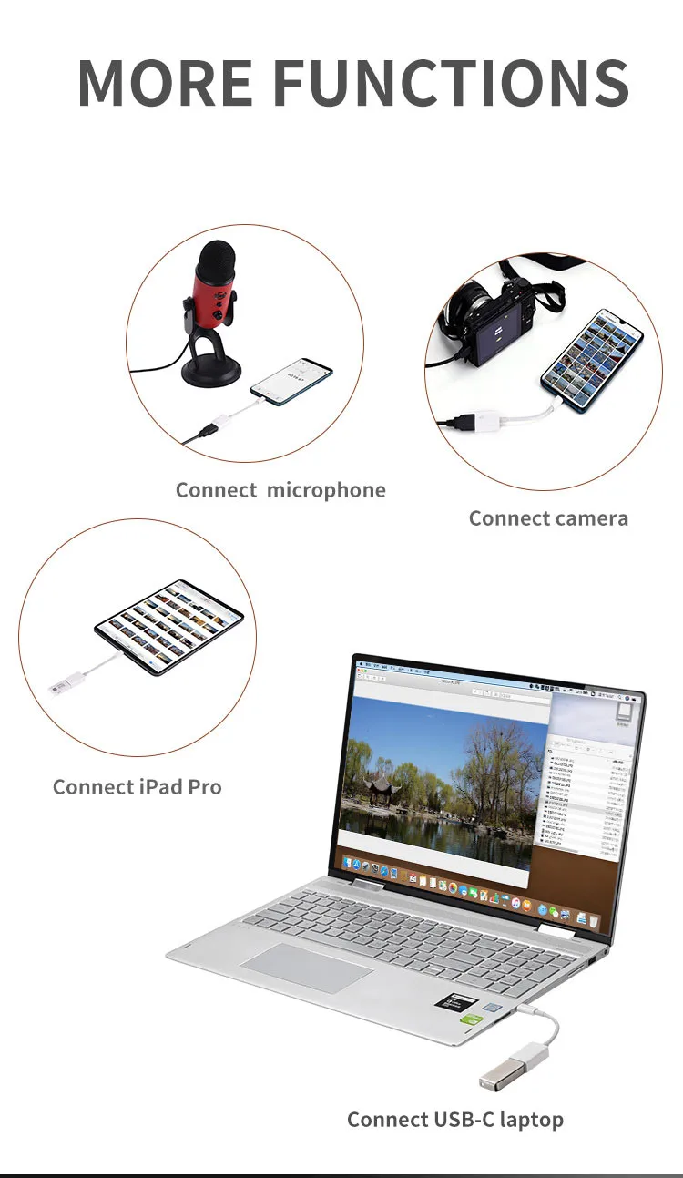USB3.0 OTG Мобильный телефон Aux адаптер USB C/type C к USB адаптер/конвертер для наушников note 10/One Plus/USB флэш-накопитель/клавиатура