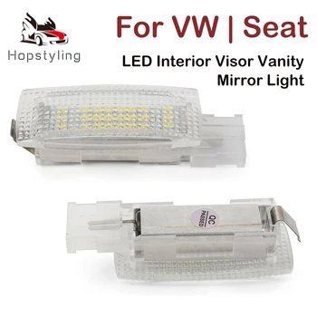 

2Pcs LED Interior Sun Visor Vanity Mirror Light For VW GOLF EOS Touran Polo Bora Jetta Passat Phaeton Seat Altea Alhambra Superb