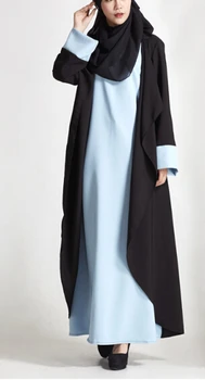 

Patchwork Abaya Women Muslim Dress casual floor length Maxi Islamic dress