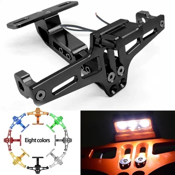 

For Kentekenplaathouder Portaplaca Moto Support Plaque Immatriculation Moto Motorcycle Pit Sport Bike License Plate Bracket