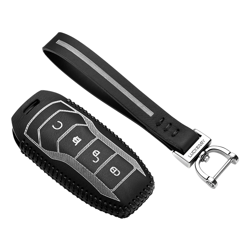 Luckeasy для byd tang DM ключи сумка/чехол кошелек держатель ключ крышка key2y - Название цвета: black 2