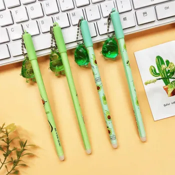

4 Pcs/set Lovely 0.5mm Crystal Avocado Pendant Gel Pens Ink Pen Signature Pen Promotional Gift Stationery School Office Supply
