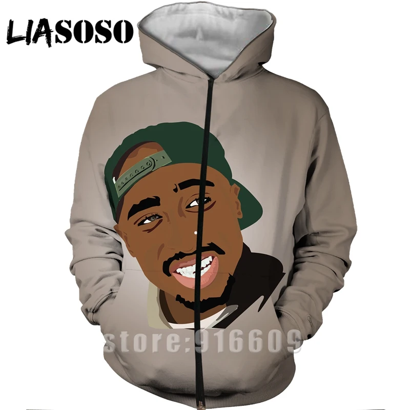 14 Тупак 2Pac 90 Рэппер Харадзюку спортивный костюм 3D принт Толстовка Рок куртка диджея/мужские женские пуловеры на молнии хип-хоп размера плюс - Цвет: 14