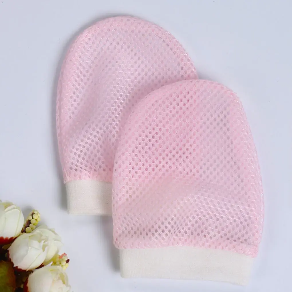 6 шт. детские перчатки без царапин, варежки для мальчиков и девочек, сетчатые летние перчатки для новорожденных
