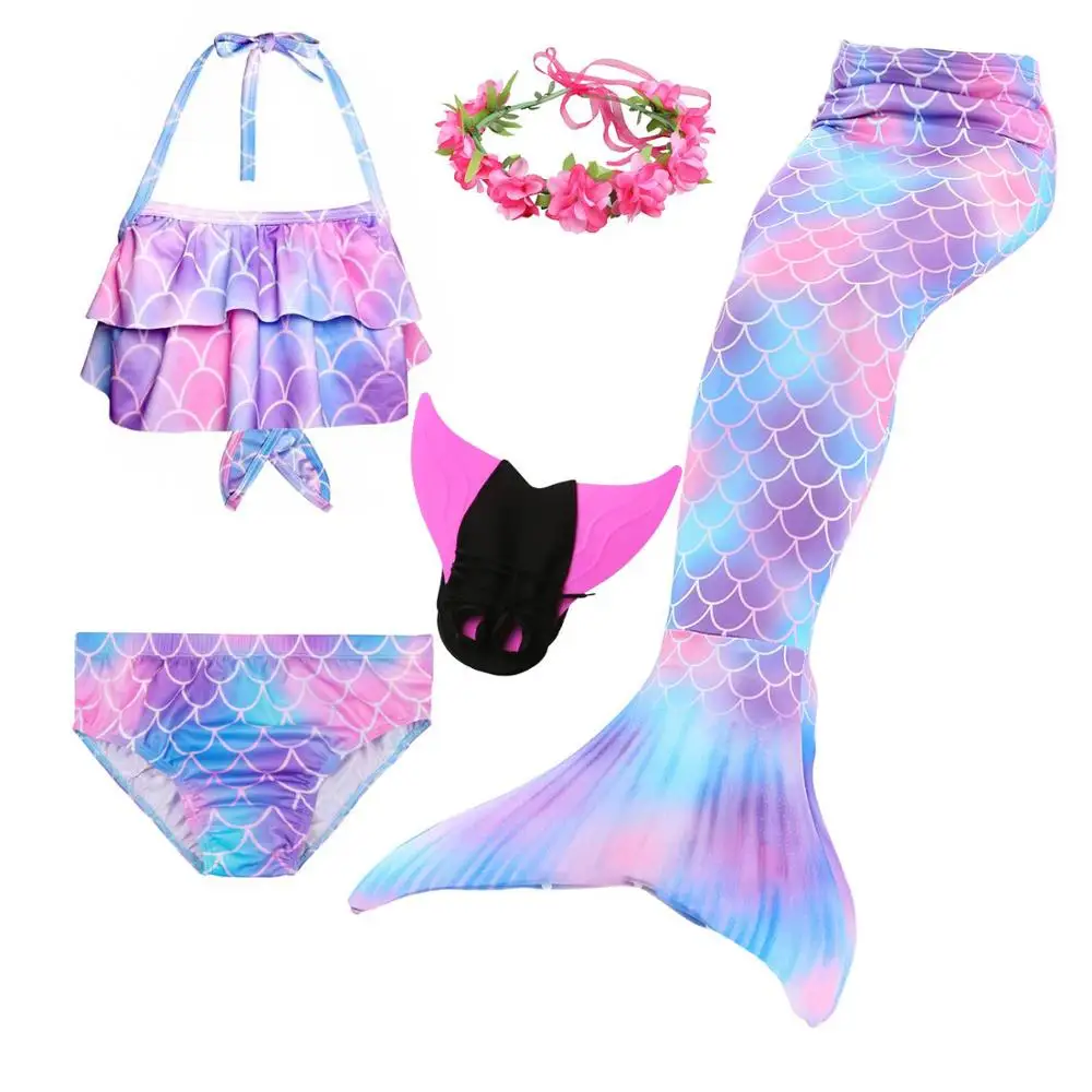 style 9-5 set Детский костюм «хвост русалки», купальник русалки, комплект бикини для девочки-русалки - Цвет: style 9-5 set