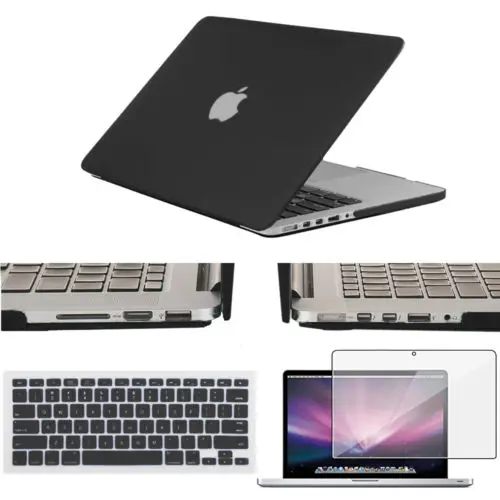 Черный Жесткий чехол для Macbook Pro 13 15 компакт-дисков старый 2008 2009 2010 2011 2012 Тип A1278 A1286 New Pro 13 A706 A1708 сенсорной панелью - Цвет: Черный