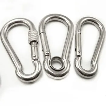 

5pcs Stainless Steel 304 m4 Carabiner Carbine Snap Hook Key-Lock