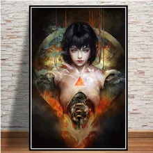 Poster And Prints Hot Ghost In The Shell Fight Police Japan Anime Art Paintings Canvas Wall Pictures For Living Room Home Decor