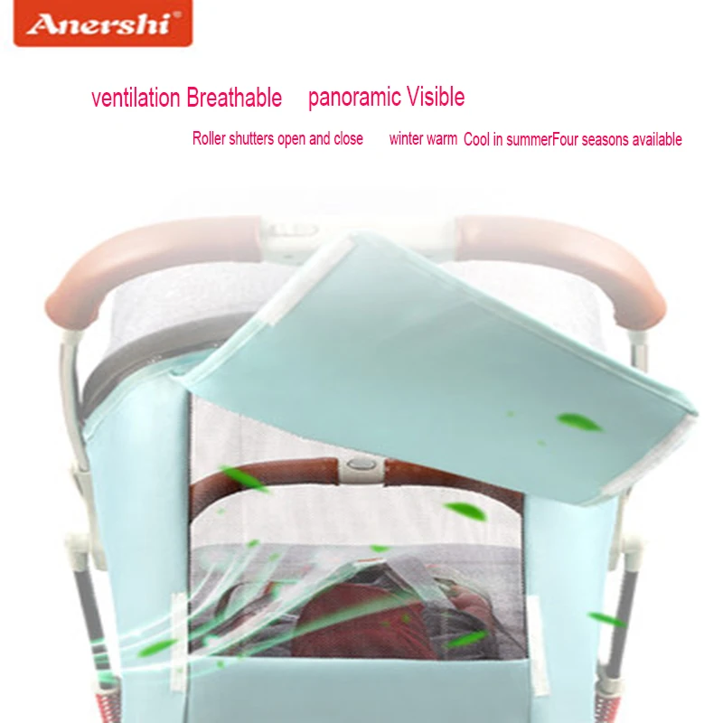  Anershi baby stroller folding portable trolley baby stroller ultra light stroller on the plane ombr
