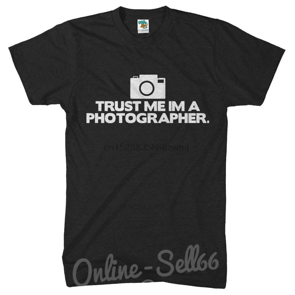 Мужская забавная футболка Trust Me im a Photographer для фотосъемки подарок на камеру