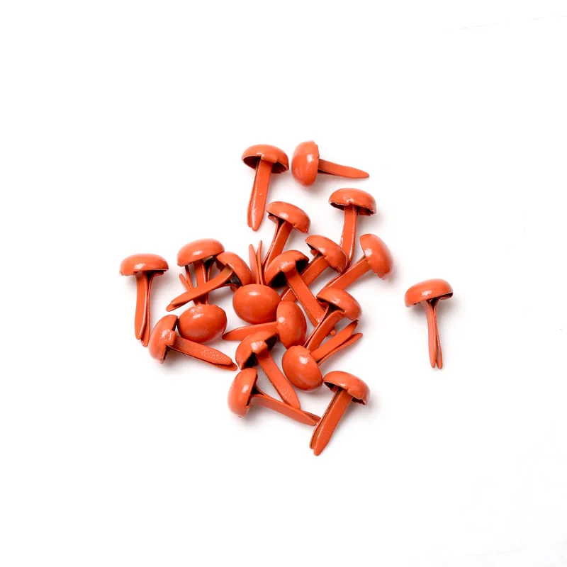 Metal brads Mixed Pastel Round Brads Scrapbooking Embellishment Fastener Brads Metal Crafts For Diy shoes Decoration Spikes 5X10mm 100PCs