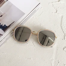 2467 Круглые Солнцезащитные очки женские уличные фото очки анти-Ультрафиолетовые Солнцезащитные очки