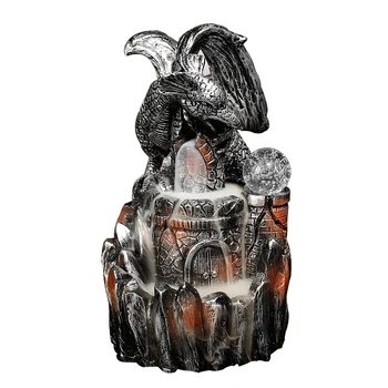 

Resin Dragon Shaped Backflow Incense Burner LED Ornament Statue Figurine Sculptures Replacement Home Decoration