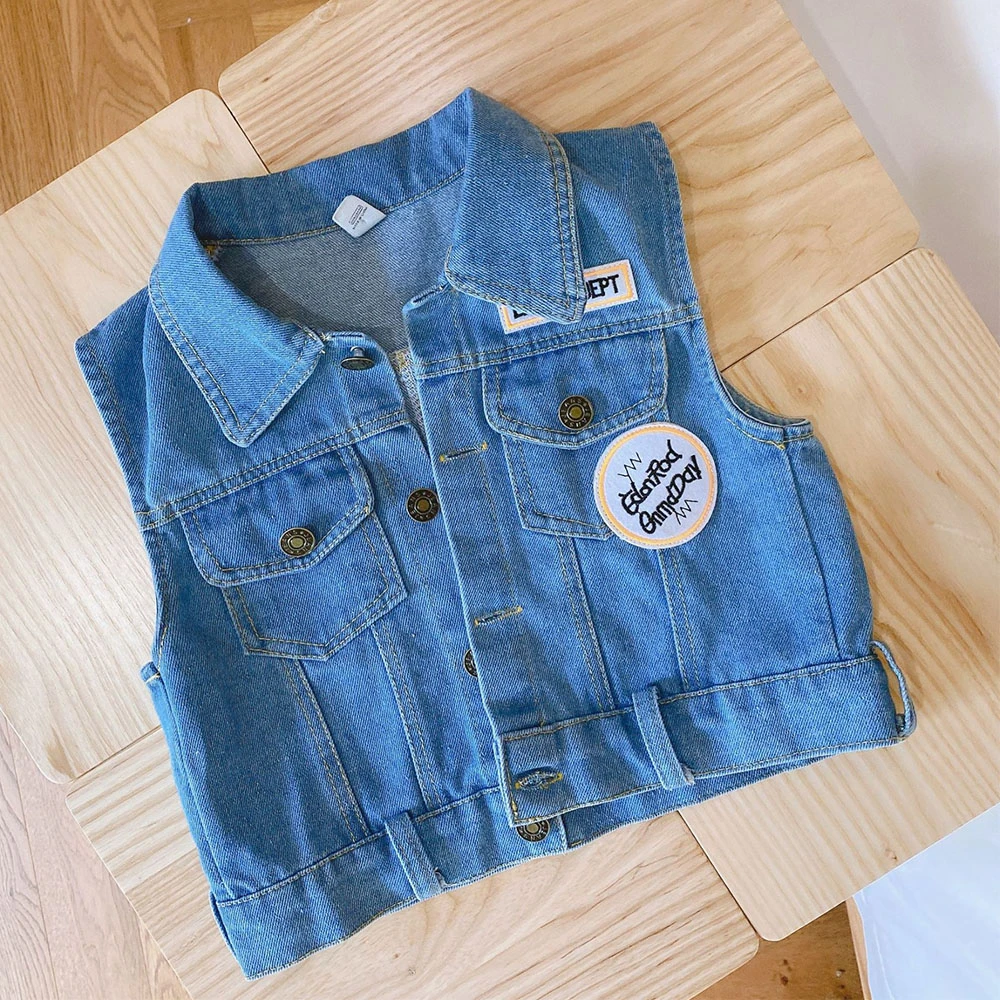 denim vest for baby girl