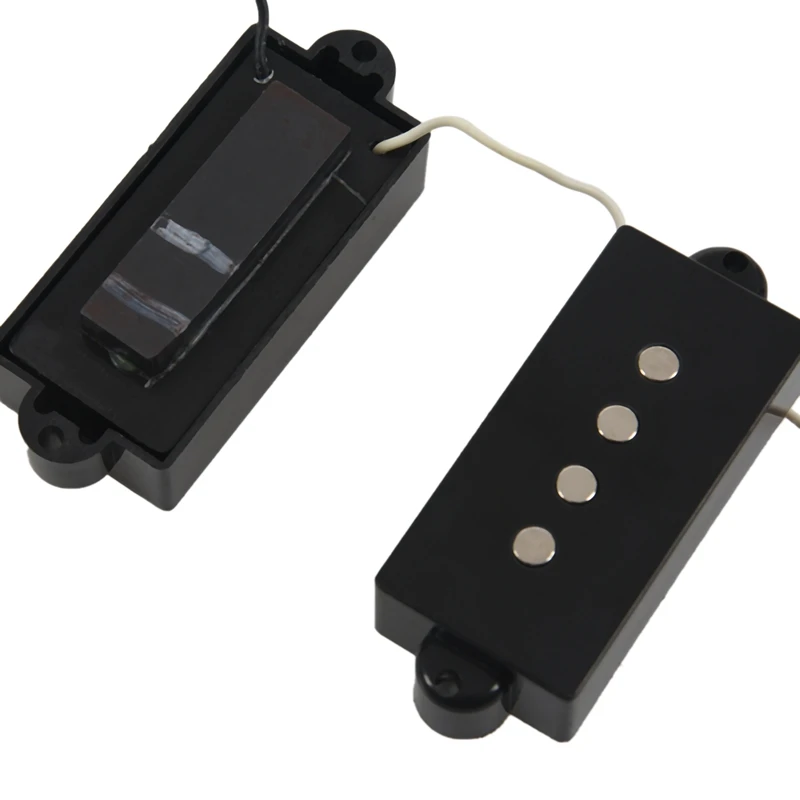 ABUO-1set 4 струны бесшумный пикап черный для точности P Замена баса