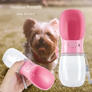 

Pet Travel Cup Pet Drinking Bowl Outdoor Portable Travel Kettle Dog Waterer Dog Water Bottle Sink Cat Water Feeder 350mlPP