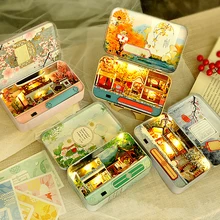 DIY коробка Кукольный домик модель миниатюрный кукольный дом сборные наборы 3D головоломка мебель дом игрушка для детей Рождественский подарок на день рождения