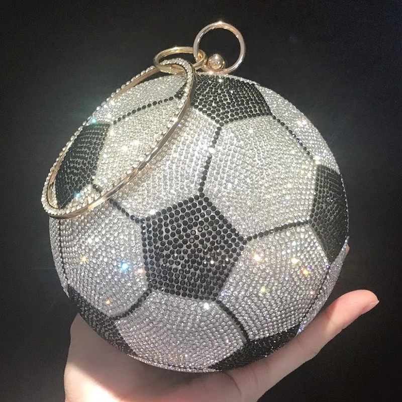 Rhinestone Decor Rugby Design Novelty Bag | SHEIN