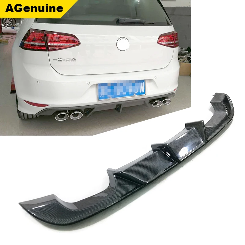 Высокое качество 2 трубы из настоящего углеродного волокна задний багажник губы