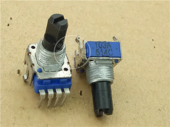 2pcs for ALPS 142-type vertical single joint potentiometer 103A A10K / Handle length 15MMF